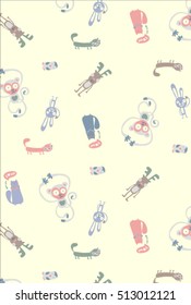 Pattern with cute animals.