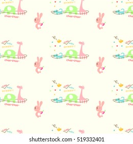 Pattern with cute animals.