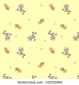 Pattern with cute animals.