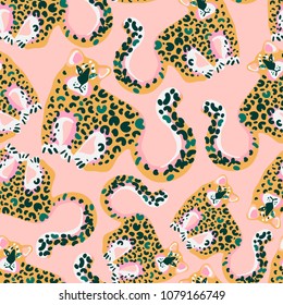 pattern with cute animals. Suitable for textiles, paper, greetings and backgrounds