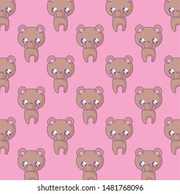 pattern of cute bears baby animals kawaii style