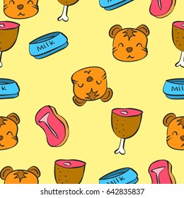 Pattern cute cat colorful collection