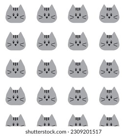Pattern of cute cats for any print