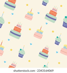 pattern of cute celebration cakes