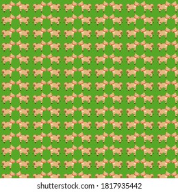 Pattern with a cute cow-a symbol of the New year