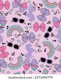 patrón linda chica unicornio textil