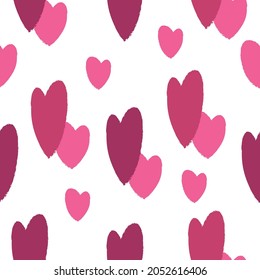 patrón con corazones bonitos sobre fondo blanco