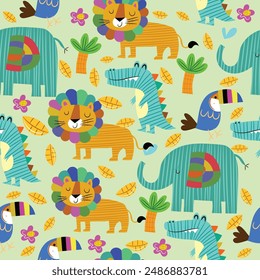 Pattern  cute icon for kids background. for fabric print, textile, wallpaper, gift wrapping paper