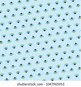 Pattern of cute little honeybees.