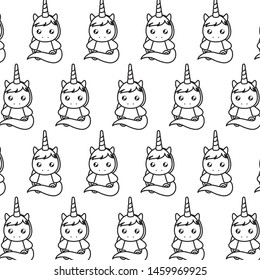 pattern of cute little unicorns baby