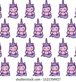 pattern of cute little unicorns baby vector illustration design