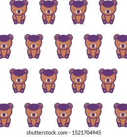 pattern of cute littles bears baby vector illustration design