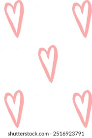 pattern of cute pink hearts. in a checkerboard pattern.