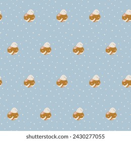 Pattern with cute sleeping moon . Sweet dreams. Child background with moon .