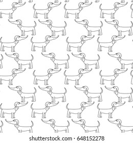 pattern with dachshunds