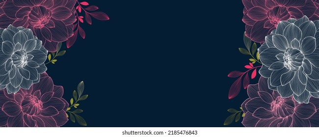 Muster mit Dahlienblumen. Abstrakter Hintergrund für Bildschirmhintergründe, Verpackungsmaterial, Verpackungen.