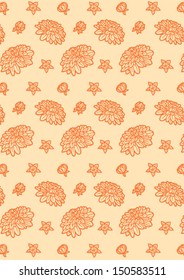 pattern of dahlias on a light background