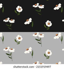 Muster mit Gänseblümchen. Fabriktextilien.