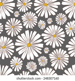 Pattern of daisies.Seamless flower pattern with daisies.Daisy pattern.