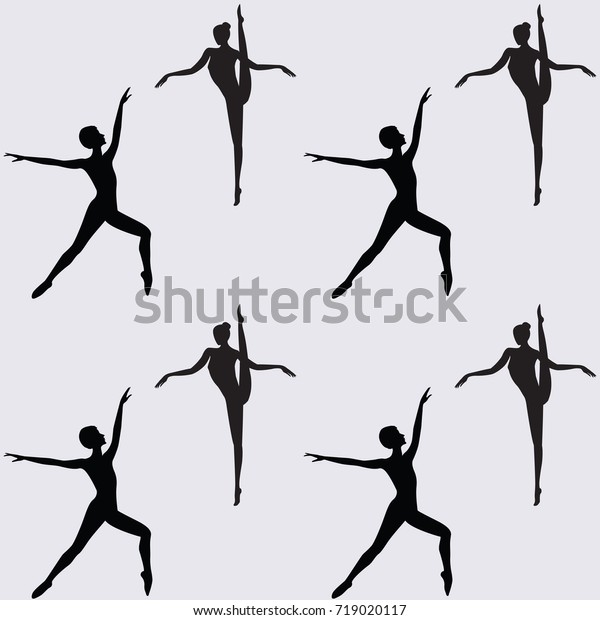 Pattern Dance Couple Man Woman Light Stock Vector (Royalty Free