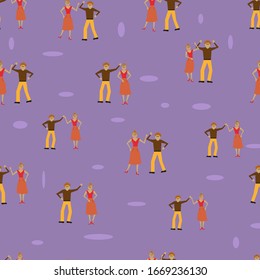 Pattern dance day for wallpaper design. Person icon vector. Fashion woman. Celebration & party. Holiday decoration. Fashion illustration.