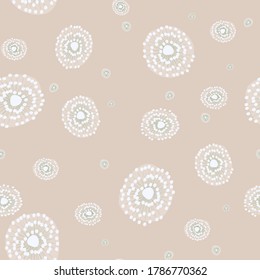 
pattern with dandelions in pastel colors. seamless pattern background for tkinis.