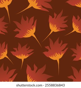 a pattern with dark red on the back