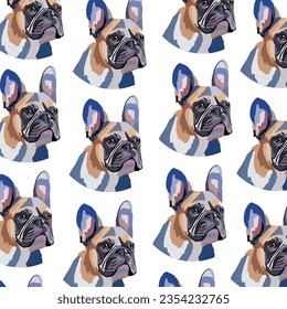 pattern decorated with frech bulldog 