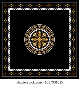 pattern decorated with gold chains and floral.
