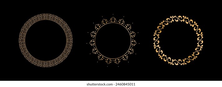 pattern decorated with gold chains and floral.