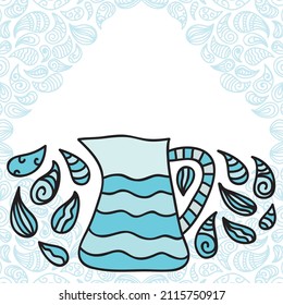 Pattern decorative background of water drops. Vector illustration