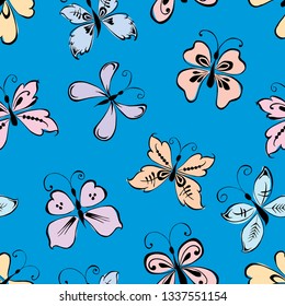 pattern of decorative butterflies 