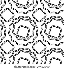 Pattern from decorative circles seamless vector background.