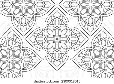 pattern, decorative element, abstraction, circle, background, petals, freehand drawing, ornament, print