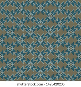 The pattern with decorative ornament on green background