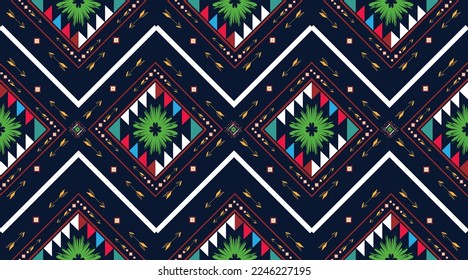 Pattern with decorative patterns. Seamless pattern in Aztec style Tribal embroidery, printing