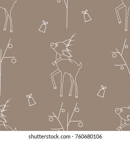 Pattern Deer and Bells