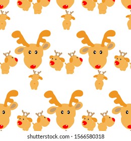 Pattern with deer, Great for Christmas cards, invitations, posters, decoration of the New Year holidays.