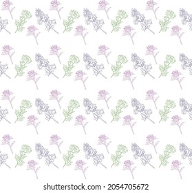 pattern delicate silhouettes of flowers