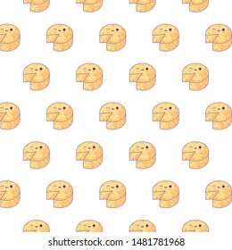 pattern of delicious cheeses kawaii style