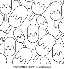 pattern of delicious ice creams in stick