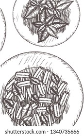pattern of delicious italian food