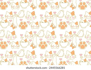 The pattern depicts a cute cat, this design is suitable for use as home decoration such as cloth curtains or aprons. Use this design as best and as you like. Take this design, it is suitable for those