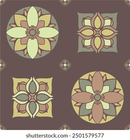 pattern desain seamless retro colour