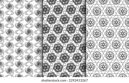 diseño de patrones con líneas abstractas formando plantillas de arte de patrones tridimensionales