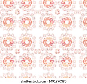  pattern design, Beautiful abstract flowers, geometric pattern design