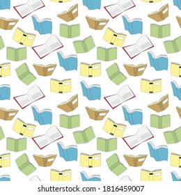 pattern design with book shape illustration ornament