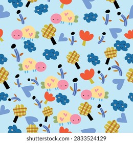 
pattern design with a childlike style