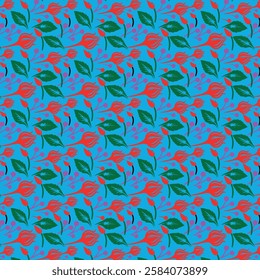 Pattern design with colorful flowers.