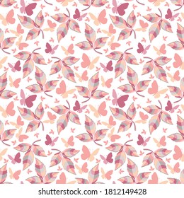 pattern design with colorful leaf illustration shape ornament
